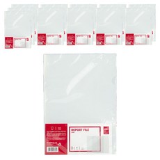 deLi 得力 L型文件夾 A4 E5706 10入, 透明, 12個