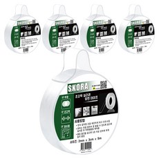 Skora 超強力矽膠雙面膠帶 2mm x 3cm x 5m, 5個