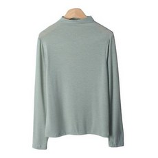 시크블랙 여성용 덤리비 반목 베이직 컬러 폴라 티 cpt8358k1c