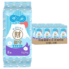 明基健康生活 幸福物語 緣御守迷你純水濕巾, 1入, 30包