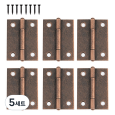 소가구 경첩 힌지 6p 세트 앤틱브론즈, 5세트