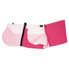 Paws Holic 快穿式寵物雨衣 拼色粉 #40, 背長40cm + 頸圍50cm + 最大胸圍73cm, 1個