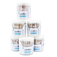Namu lyagi 螺旋型單鍵圓筒棉棒, 200支, 6罐