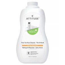 ATTITUDE 艾特優 地板瓷磚和木材表面清潔劑 柑橘味, 1.04L, 1瓶