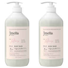 jmella 法式漫舞香水沐浴乳 No.01 Blooming Peony Set, 24小時持久香氣, 無添加12種化學成分, 1L, 2瓶