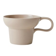 WORTH IT 渥思 韓系寬口造型馬克杯, 奶油杏, 1個