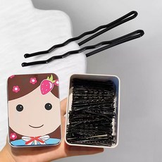 Mode Bebe 女童用波浪髮夾 200入 + 鐵盒組