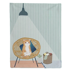 半島良品 絨面加厚裝飾掛布 100g, 慵懶小橘