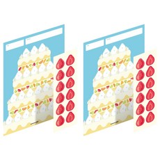 모트모트 아동용 목표달력 스티커판 2p + 초등 포도알 칭찬 스티커 2p 세트, 케이크, 2세트