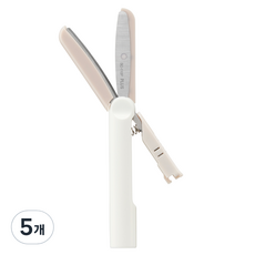 PLUS 普樂士 Twiggy 無蓋筆型剪刀 SC-110P, 象牙白, 5個