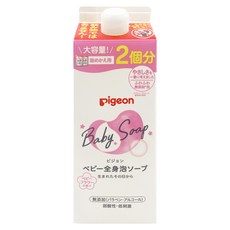 pigeon 貝親 沐浴慕斯 補充包 粉色花香, 800ml, 1盒
