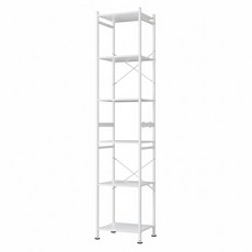 HABITY 高級可調節衣物收納6層層架組, 白色