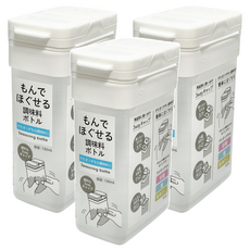 SURUGA 按壓軟質三款調味容器, 130ml, 3個