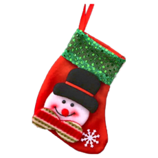 可愛聖誕襪 亮片立體款 14*12cm, 小號雪人款, 5個, 小號