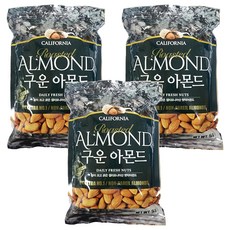 캘리포니아 구운 아몬드, 1kg, 3개