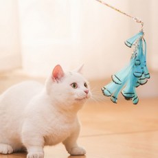 Gunwoo 韓國貓毛釣魚竿, 藍色, 1個