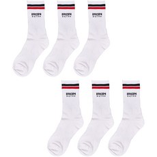 鋼鐵部隊 休閒運動兩用中筒襪 6雙入, 白色