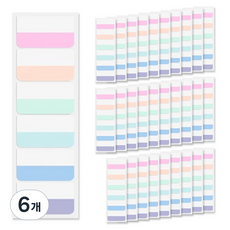 Inp 粉彩索引便利貼, 6個, 60入