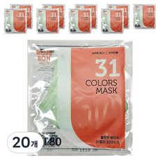 블루본 베이직 투디 마스크 소형 KF80, 1개입, 20개, 멜론연민트