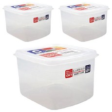 NAKAYA C型保鮮盒 K123 1.2L, 1個容器 + 1個蓋子, 3個, 1組