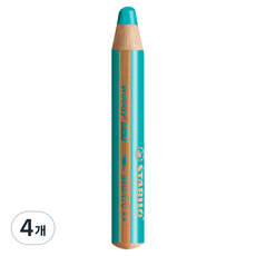 STABILO 思筆樂 Woody 3合1 4色色鉛筆 470 綠松石色, 4個, 1色