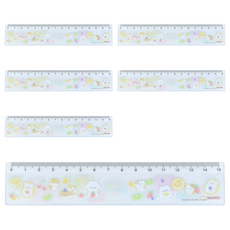 sun-star 直尺 15cm, 動物果實 直尺 多色, 6支