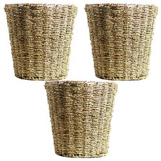 Garden in the City 藤編王骨圓形花盆籃 特大, 3個, 單色