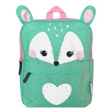 ZOOCCHiNi 防潑水兒童背包 讓人目不轉睛的方形包 側袋彈性設計, 小鹿, 約30.5x25.5x10cm(±1cm)