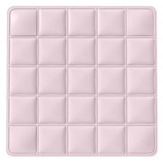 降溫透氣凝膠冰涼感坐墊 TPR環保材質 耐壓承重, 方格粉色