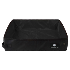 Kurumapop 庫樂碼 外出攜帶式貓砂盆, 黑色, 1個