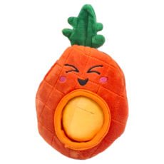 AmyCarol 藏食益智水果系列 寵物玩具, 鳳梨 橘色, 1個