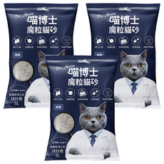 iCat 寵喵樂 喵博士 無塵澎潤土貓砂 球砂款 5L, 檸檬, 3包