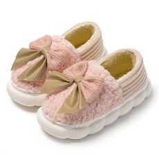 Daysoy 胖胖大腳丫蝴蝶結室內拖鞋, NO 01 粉紅色, 1個