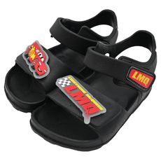 Cars 汽車總動員 兒童款 立體造型防水涼鞋 輕量舒適 黑色, 150mm, 閃電麥昆