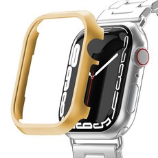 GOOSPERY Apple Watch 螢幕保護 金屬鋼質保護殼, 金色