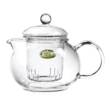 Chikao glass 耐熱流派花茶壺, 透明色, 380ml, 1個