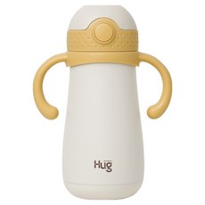 마더케이 허그 스테인리스 빨대컵, 350ml, 1개, 머스터드