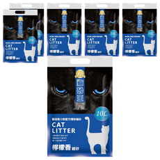 貓砂王 雙倍吸力新配方精粉貓砂 6kg 檸檬香細砂 (總容量60L), 6袋, 10L