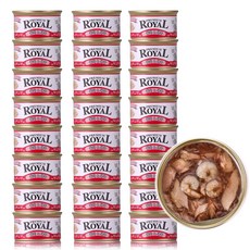 펫스토리로얄 전연령 고양이 프리미엄 로얄 습식캔, 참치+새우, 85g, 24개