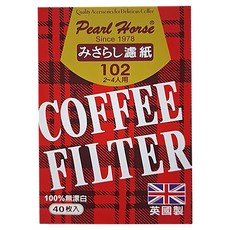 Pearl Horse 寶馬 102 咖啡濾紙(2-4人)40枚, 40個, 1盒