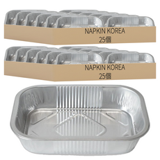 Napkin Korea 鋁製直火方形容器 DS88 1000ml, 50個