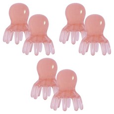 굿굿샵 문어 두피 괄사 마사지기, 6개, 핑크