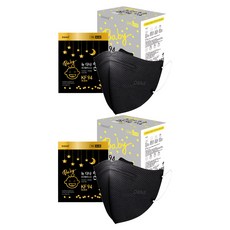 뉴다나온숨 하모니스타일 초소형 KF94, 검정색, 2개, 30개입