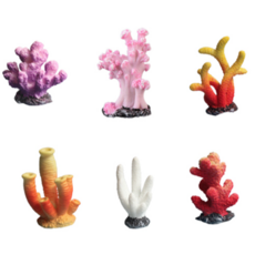魚缸珊瑚裝飾6件組, 隨機出貨, 1組