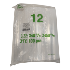 透明 PE 夾鏈袋 加厚款, 100個, 1包, 12號袋(450 x 340mm)