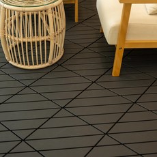 Im Home Living 自由搭配自立式甲板瓷磚, 木炭, 9個