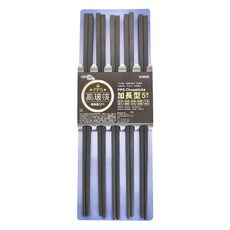 minono 米諾諾 PPS高玻筷加長型 5雙, 5雙筷子, 深灰色, 1組