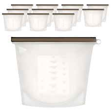 미니모 실리콘 지퍼백 1000ml, 12개, 단품