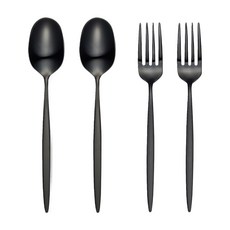 Dalper Cosmos 茶匙 + 茶叉 黑色, 1組