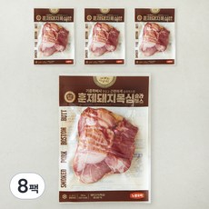 노랑오리 참나무 훈연 돈목심바베큐 슬라이스, 150g, 8팩